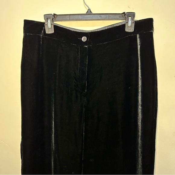 Chicos Black Velour Silk Blend Dress Pants Size 16 - Picture 2 of 11